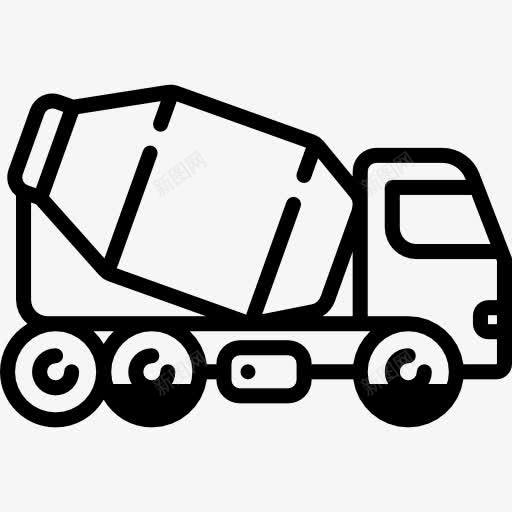 搅拌车图标png_新图网 https://ixintu.com 交付 卡车 施工 货物 运输