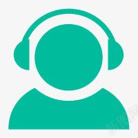 icon管理员图标png_新图网 https://ixintu.com 戴耳机 扁平化 管理logo 管理员 绿色