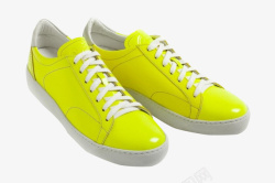 黄色平底鞋素材