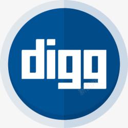 Blogging博客DiggDigg标志互联网图标高清图片
