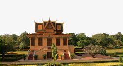 柬埔寨旅游金边皇宫素材