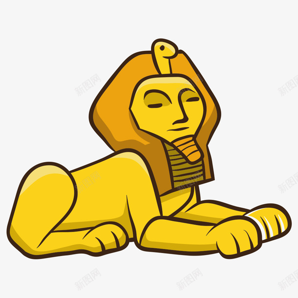 黄色的狮身人面像png免抠素材_新图网 https://ixintu.com 人 狮 面像 黄色