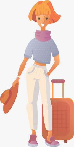 带着行李带着行李去旅游的人矢量图高清图片