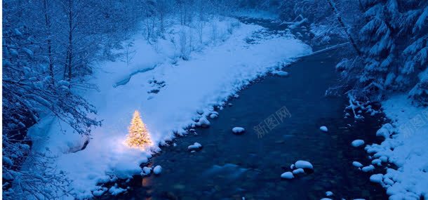 雪景背景jpg设计背景_新图网 https://ixintu.com 夜景 服装海报 河流 雪景