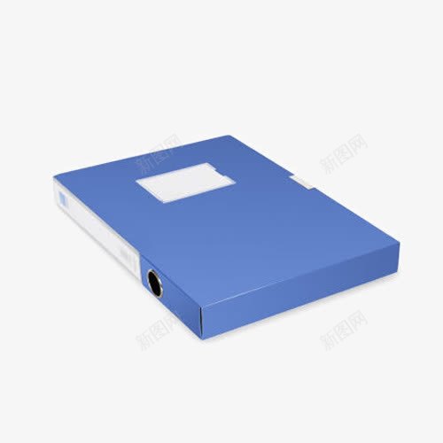 耐用粘扣2寸档案盒png免抠素材_新图网 https://ixintu.com 产品实物 文件盒 蓝色 资料盒