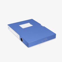 蓝色文件盒耐用粘扣2寸档案盒高清图片