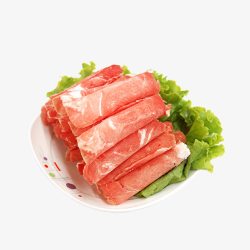 高清盘里的羊肉卷实物食物高清图片