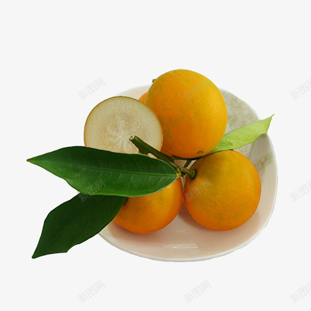 带着叶子的新鲜金桔png免抠素材_新图网 https://ixintu.com 小金桔 小金橘 树叶设计 营养水果 金桔设计 青金桔
