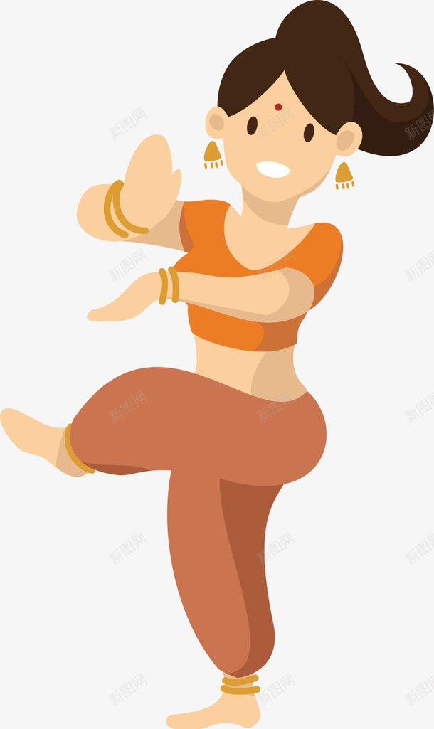 卡通微笑跳舞女孩png免抠素材_新图网 https://ixintu.com 中国舞 民族舞 舞女 舞姿 舞者 舞蹈 舞蹈跳舞培训班招生 艺术 跳舞 跳舞女孩