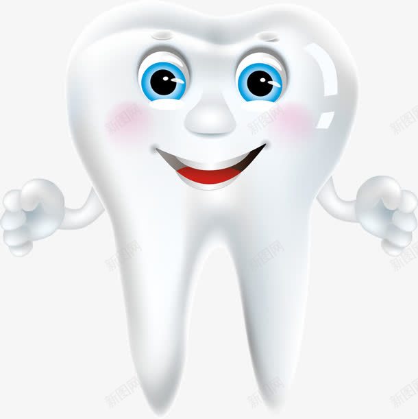 卡通手绘牙齿装饰png免抠素材_新图网 https://ixintu.com 一颗牙齿 卡通 微笑 拟人化 牙齿 牙齿修护卡通图 白色