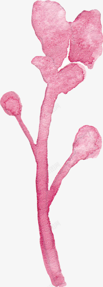 粉色花朵植物卡通png免抠素材_新图网 https://ixintu.com 手绘 植物 粉色 花朵