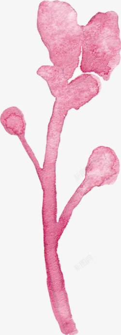 粉色花朵植物卡通素材