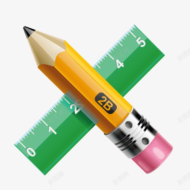 铅笔直尺绘图工具png免抠素材_新图网 https://ixintu.com 直尺 绘图工具 铅笔