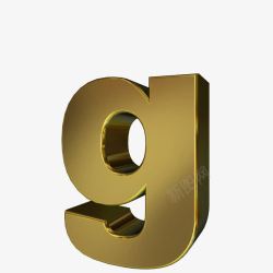 立体空心字母G英文g高清图片