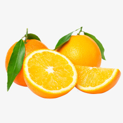 水果橙子黄色切开素材