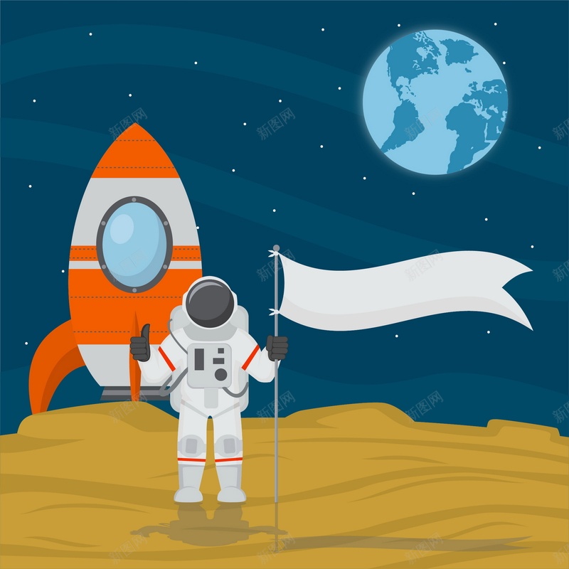 登月的宇航员背景矢量图ai设计背景_新图网 https://ixintu.com AI 地球 宇宙 宇航员 平面 广告 成功登月的宇航员 旗帜 模板 海报 火箭 矢量 素材 背景 矢量图