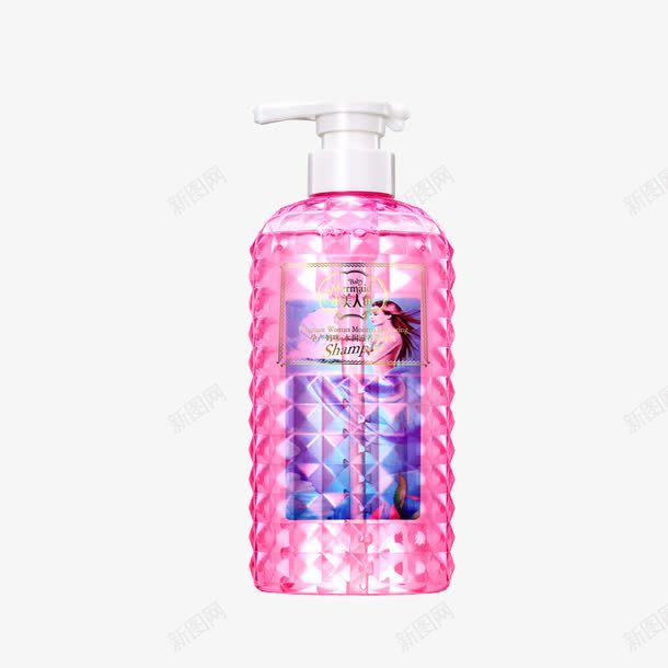 洗发水png免抠素材_新图网 https://ixintu.com 洗护用品 粉色 精修瓶子
