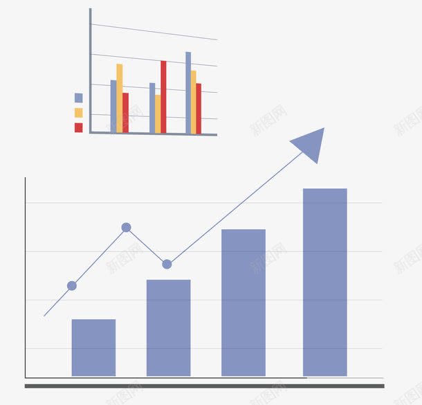 金融监控统计矢量图ai免抠素材_新图网 https://ixintu.com 上升 监控 统计图 矢量图