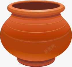 唯美瓦罐红色陶瓷瓦罐高清图片