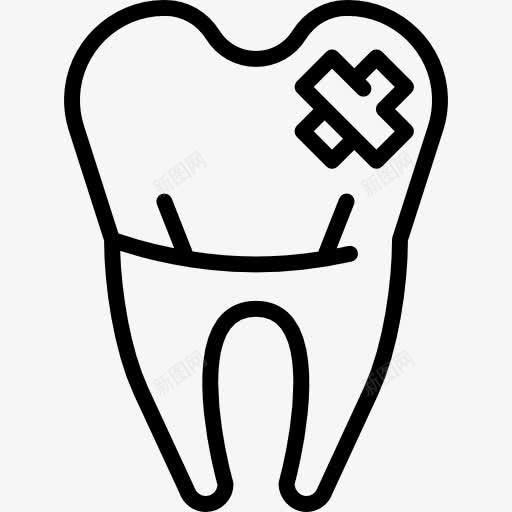补牙图标png_新图网 https://ixintu.com 医疗 牙医 牙科保健 牙齿