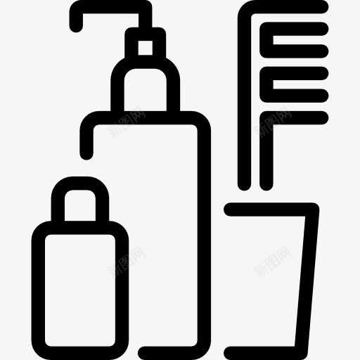 化妆品图标png_新图网 https://ixintu.com 医疗 梳子 洗厕所 浴室 清洁 肥皂