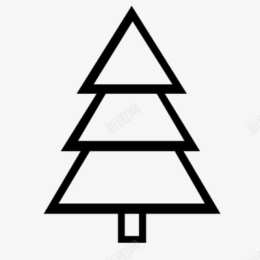 圣诞树简图图标图标