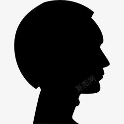 对人男性头发对人头部轮廓图标高清图片