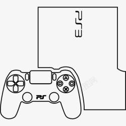 PS4控制器视频游戏控制台手柄图标高清图片