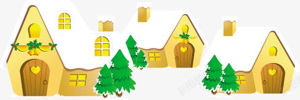 扁平风格创意合成黄色的小房子png免抠素材_新图网 https://ixintu.com 创意 合成 房子 扁平 风格 黄色