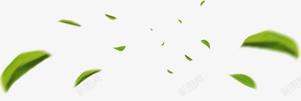绿色叶子飘落的叶子png免抠素材_新图网 https://ixintu.com 叶子 绿色 飘落