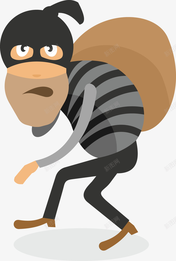 一个背着赃物的小偷矢量图eps免抠素材_新图网 https://ixintu.com 一个小偷 小偷 小偷PNG 眼罩的小偷 矢量图 矢量小偷 背着赃物的下头 蒙着头的小偷 警察抓贼