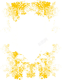 黑白金素描骷髅头金色花纹背景图矢量图高清图片