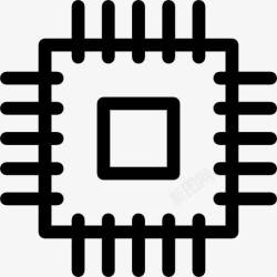 微处理器芯片图标高清图片