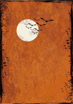 燕子素材橙色万圣节背景矢量图高清图片