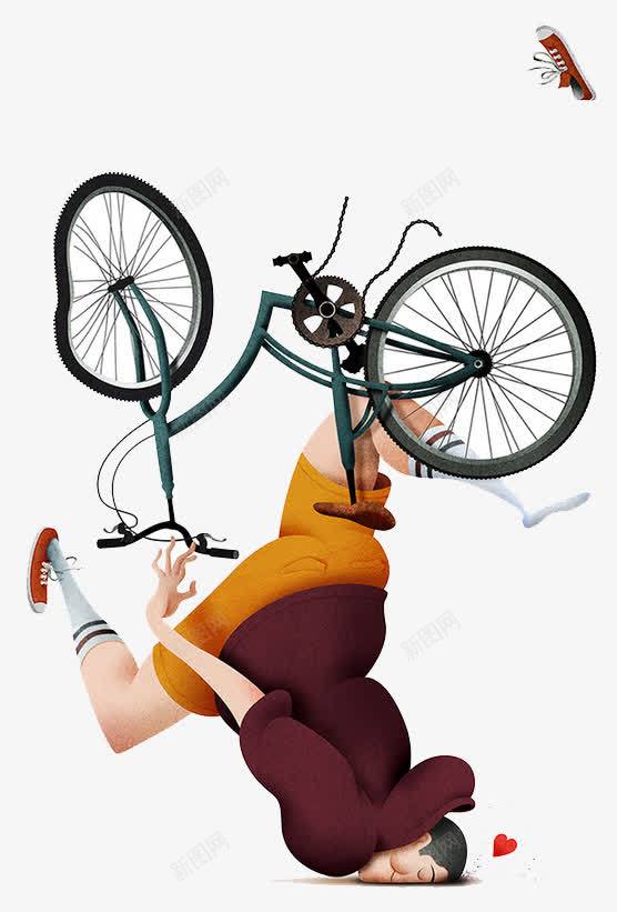 骑自行车的人png免抠素材_新图网 https://ixintu.com 倒立 复古 骑自行车的人