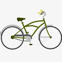 骑行上班彩色自行车高清图片
