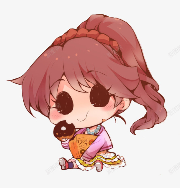 吃饼干的小女孩png免抠素材_新图网 https://ixintu.com 卡通 可爱 吃饼干 小女孩 美味 美食