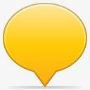 气球黄色的社交媒体气球图标图标