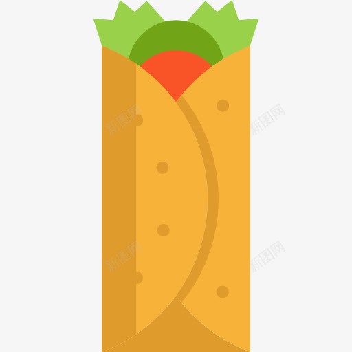 Burrito图标png_新图网 https://ixintu.com 墨西哥食品 快餐 热辣墨西哥 煎饼 玉米饼 肉类 食品 食品和餐厅