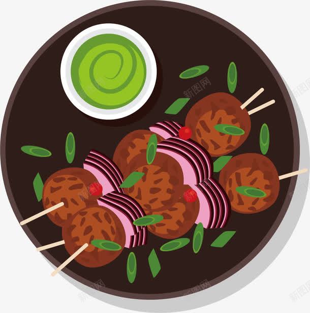 烤串png免抠素材_新图网 https://ixintu.com 卡通手绘 卡通食物 烤串 美食 营养 装饰图案