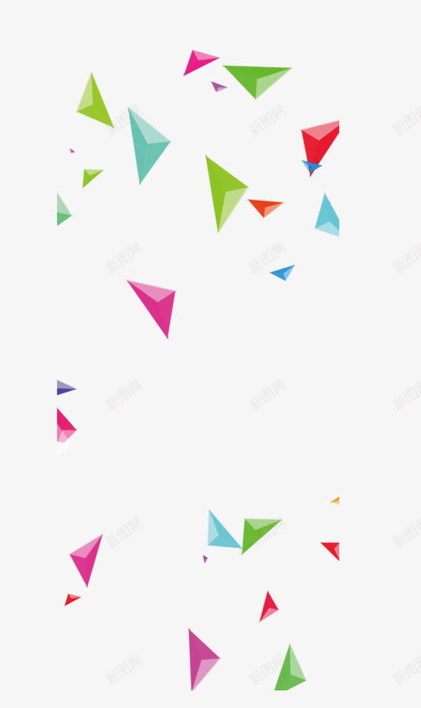 漂浮三角形png免抠素材_新图网 https://ixintu.com 促销海报 平面设计 漂浮元素
