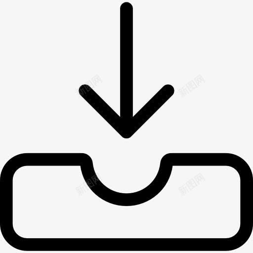 图标png_新图网 https://ixintu.com 下载 向下箭头 多媒体选项 收件箱 方向 界面 箭头方向