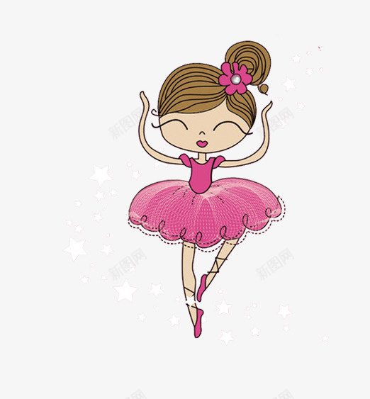 跳舞的小女孩png免抠素材_新图网 https://ixintu.com 卡通女孩 可爱的小女孩 跳舞