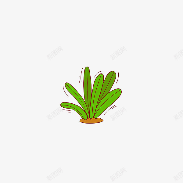 绿色植物卡通蕨类png免抠素材_新图网 https://ixintu.com 卡通植物 手绘植物素材 绿色植物素材 蕨类
