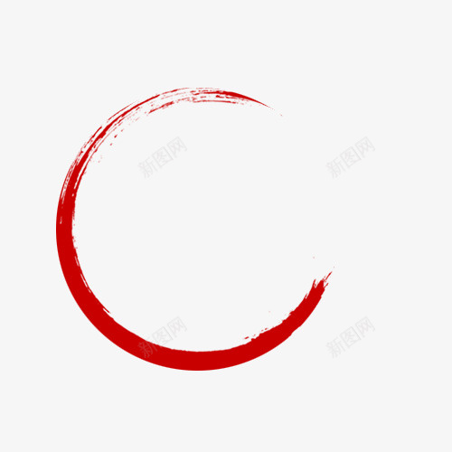 红色圆圈png免抠素材_新图网 https://ixintu.com 半红圈 红色圈 红色素材圆圈 装饰圆圈