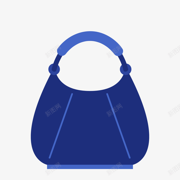蓝色卡通手提包png免抠素材_新图网 https://ixintu.com 卡通手提包 背景装饰 蓝色包包 蓝色手提包