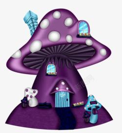 暗黑紫色毒蘑菇素材