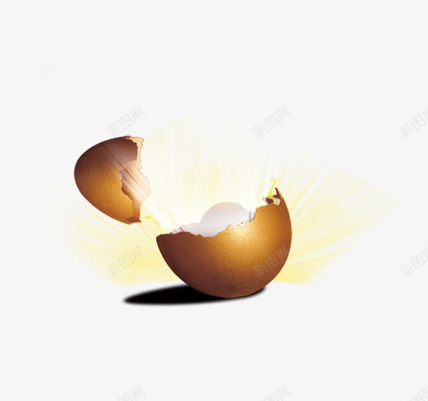 裂开的鸡蛋png免抠素材_新图网 https://ixintu.com 发光 蛋壳 裂开 裂开的鸡蛋 鸡蛋 黄色