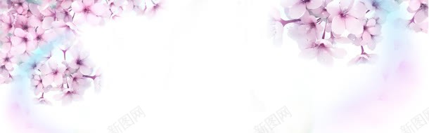 清新唯美紫色花朵海报背景背景
