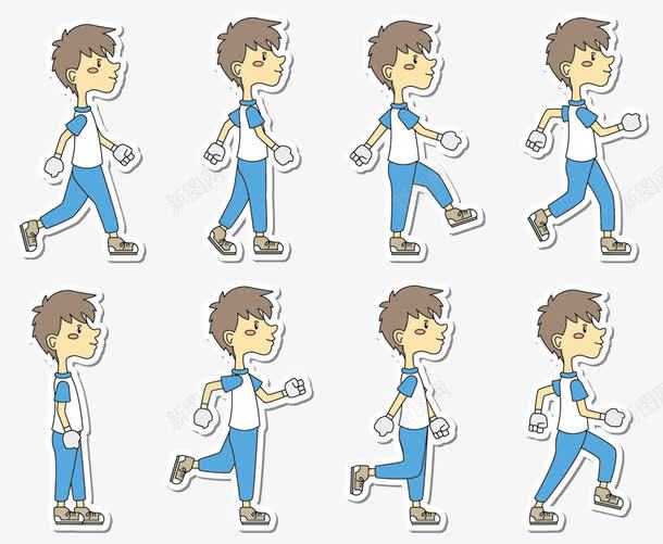 卡通步行男子png免抠素材_新图网 https://ixintu.com png图片素材 健身 免费png素材 步行素材 运动 运动人